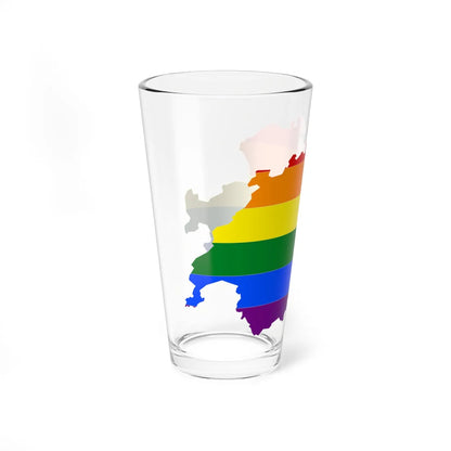 LGBT flag map of Switzerland (Switzerland) Pint Glass 16oz - Go Mug Yourself