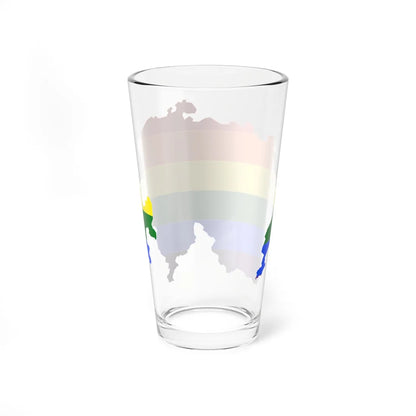 LGBT flag map of Switzerland (Switzerland) Pint Glass 16oz - Go Mug Yourself