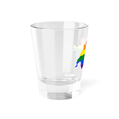 LGBT flag map of Switzerland (Switzerland) Shot Glass 1.5oz - Go Mug Yourself