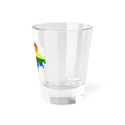LGBT flag map of Switzerland (Switzerland) Shot Glass 1.5oz - Go Mug Yourself