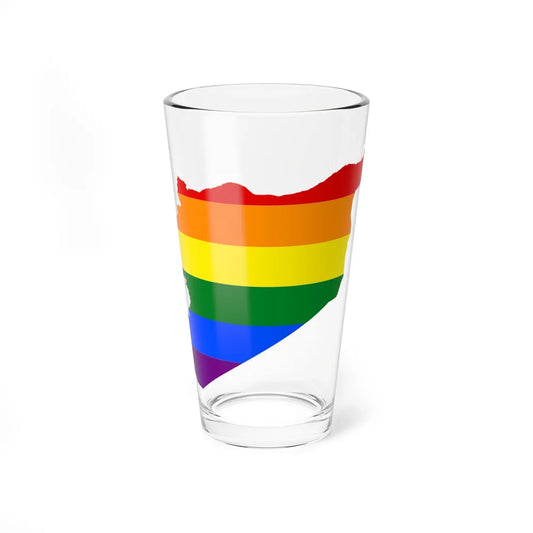 LGBT flag map of Syria (Syria) Pint Glass 16oz 16oz - Go Mug Yourself