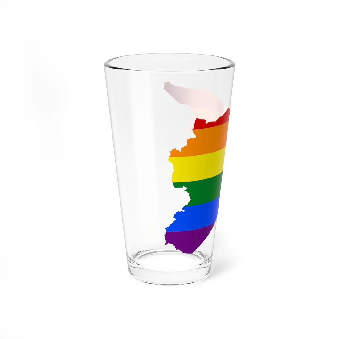 LGBT flag map of Syria (Syria) Pint Glass 16oz - Go Mug Yourself