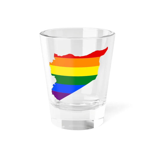 LGBT flag map of Syria (Syria) Shot Glass 1.5oz 1.5oz - Go Mug Yourself