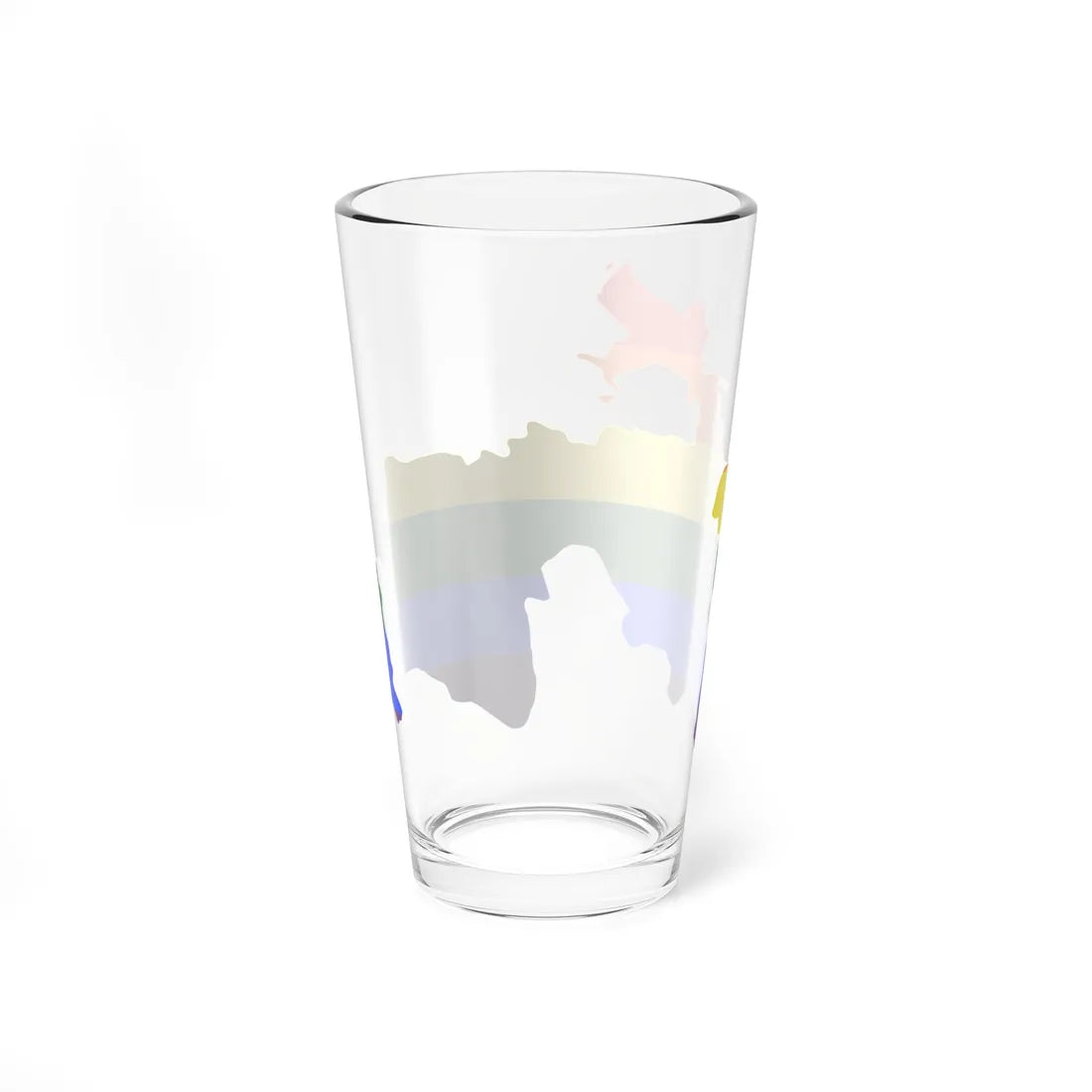 LGBT flag map of Tajikistan (Tajikistan) Pint Glass 16oz - Go Mug Yourself