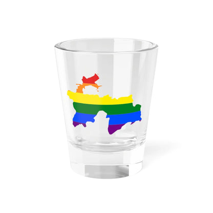 LGBT flag map of Tajikistan (Tajikistan) Shot Glass 1.5oz 1.5oz - Go Mug Yourself