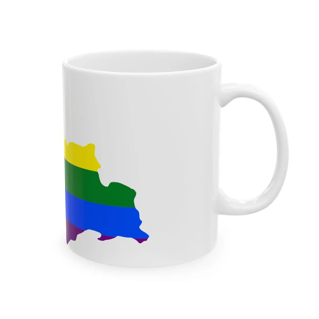 LGBT flag map of Tajikistan (Tajikistan) White Coffee Mug - Go Mug Yourself