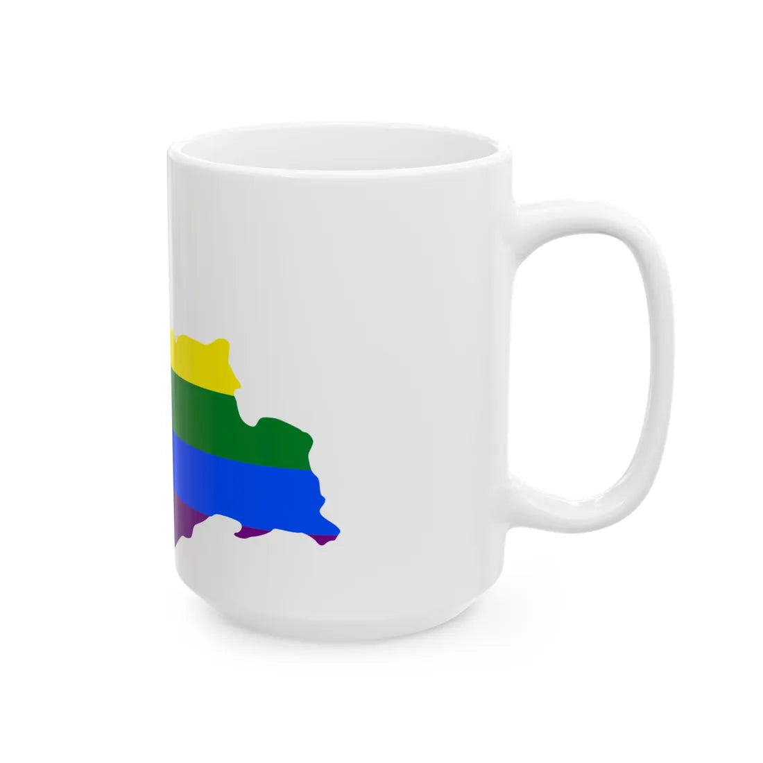 LGBT flag map of Tajikistan (Tajikistan) White Coffee Mug - Go Mug Yourself