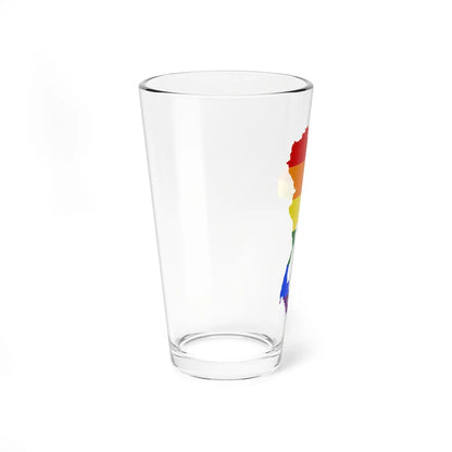 LGBT flag map of Thailand (Thailand) Pint Glass 16oz - Go Mug Yourself