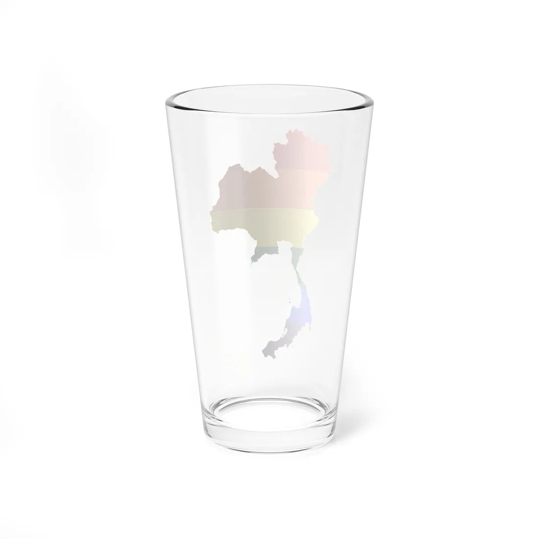 LGBT flag map of Thailand (Thailand) Pint Glass 16oz - Go Mug Yourself