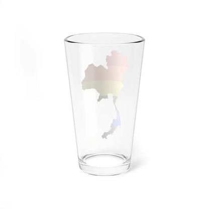 LGBT flag map of Thailand (Thailand) Pint Glass 16oz - Go Mug Yourself