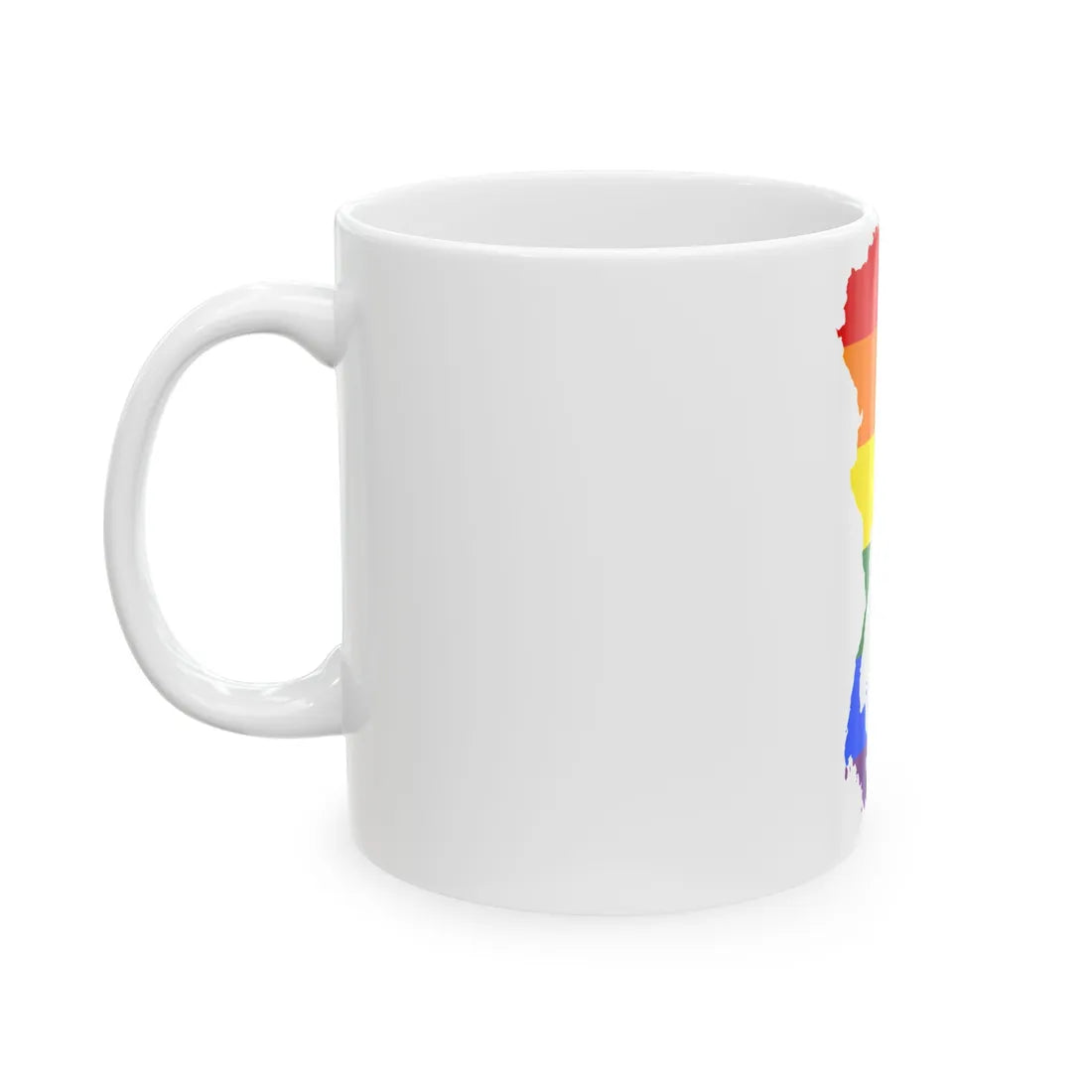 LGBT flag map of Thailand (Thailand) White Coffee Mug - Go Mug Yourself