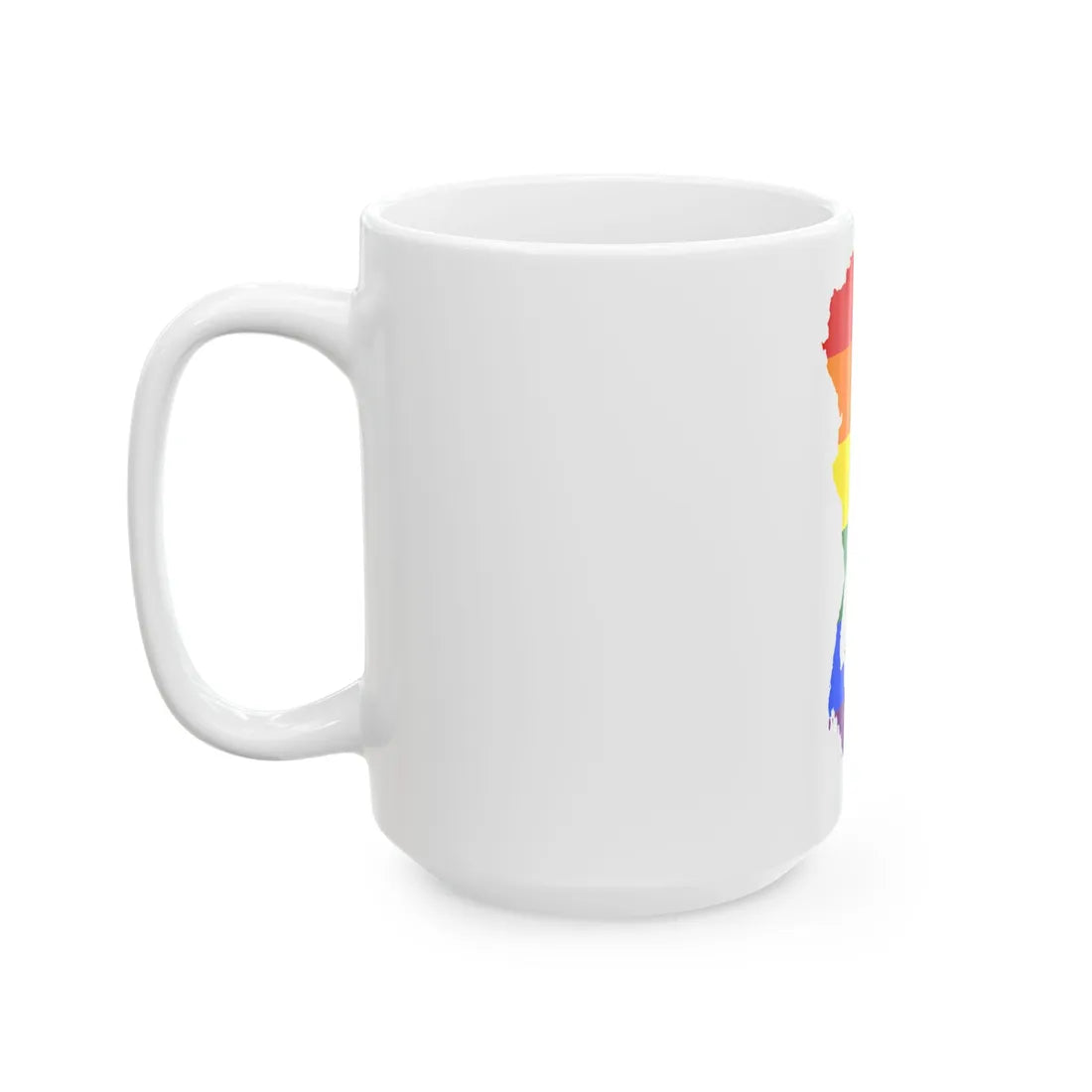 LGBT flag map of Thailand (Thailand) White Coffee Mug - Go Mug Yourself