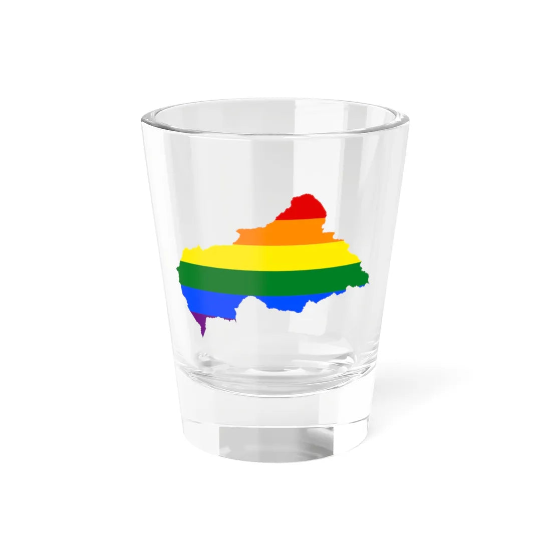 LGBT flag map of the Central African Republic (Central African Republic) Shot Glass 1.5oz 1.5oz - Go Mug Yourself