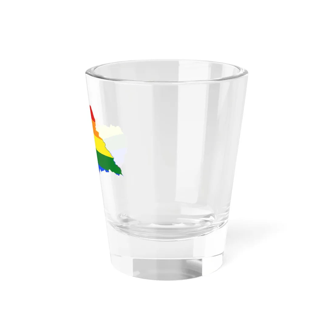 LGBT flag map of the Central African Republic (Central African Republic) Shot Glass 1.5oz - Go Mug Yourself