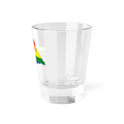 LGBT flag map of the Central African Republic (Central African Republic) Shot Glass 1.5oz - Go Mug Yourself