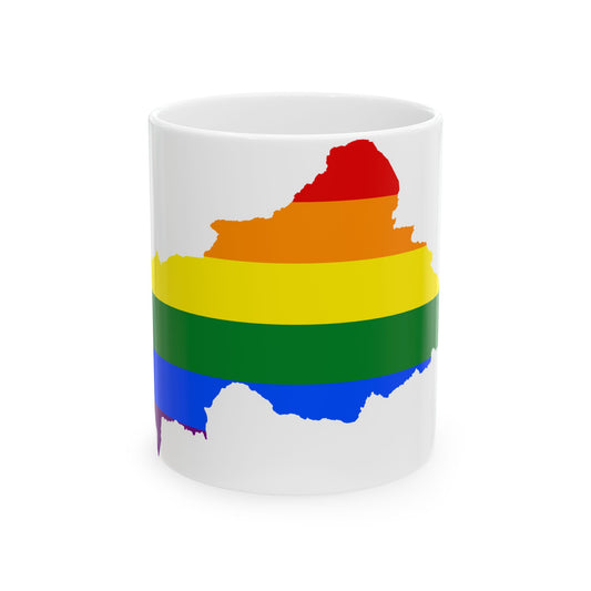 LGBT flag map of the Central African Republic (Central African Republic) White Coffee Mug-11oz-Go Mug Yourself
