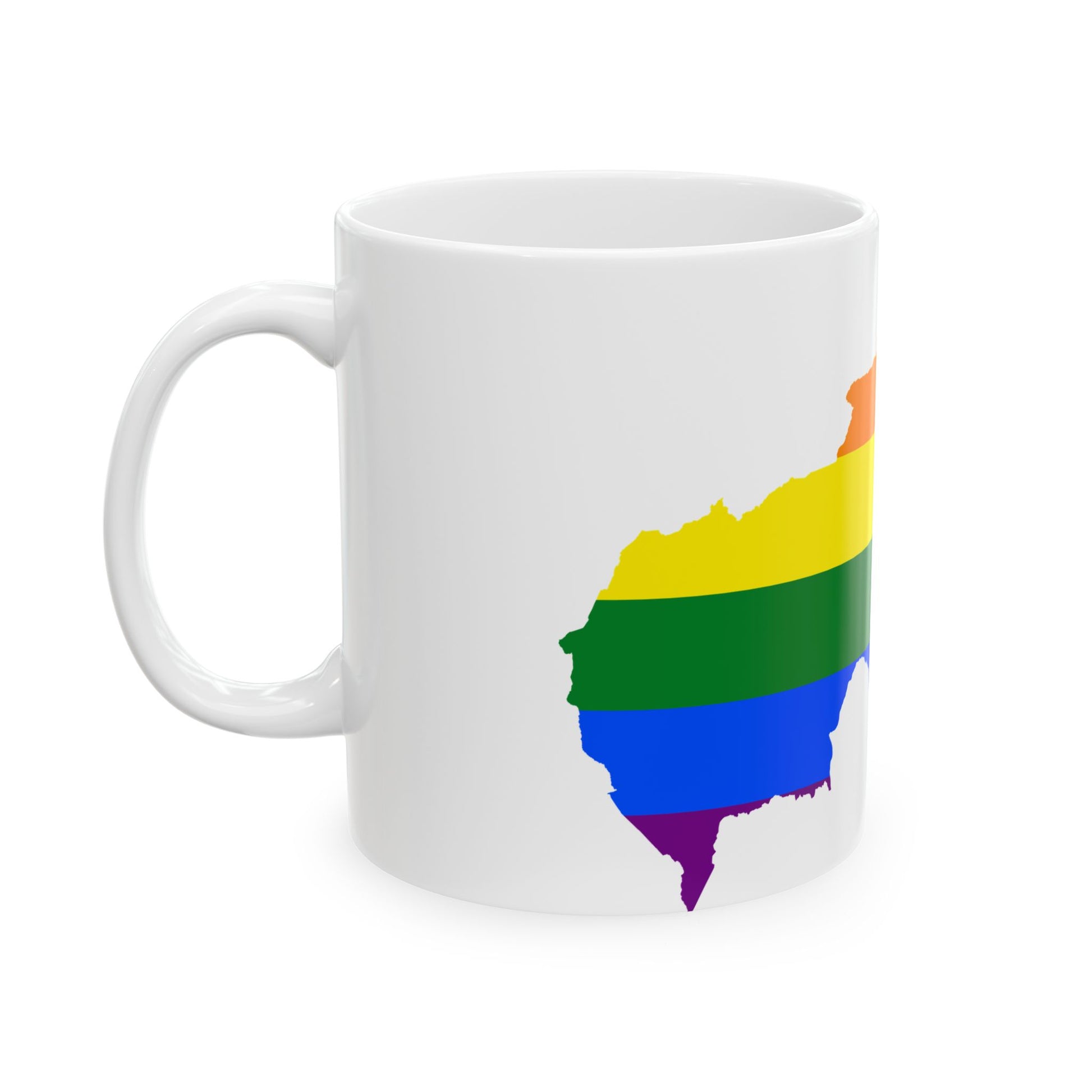 LGBT flag map of the Central African Republic (Central African Republic) White Coffee Mug-Go Mug Yourself