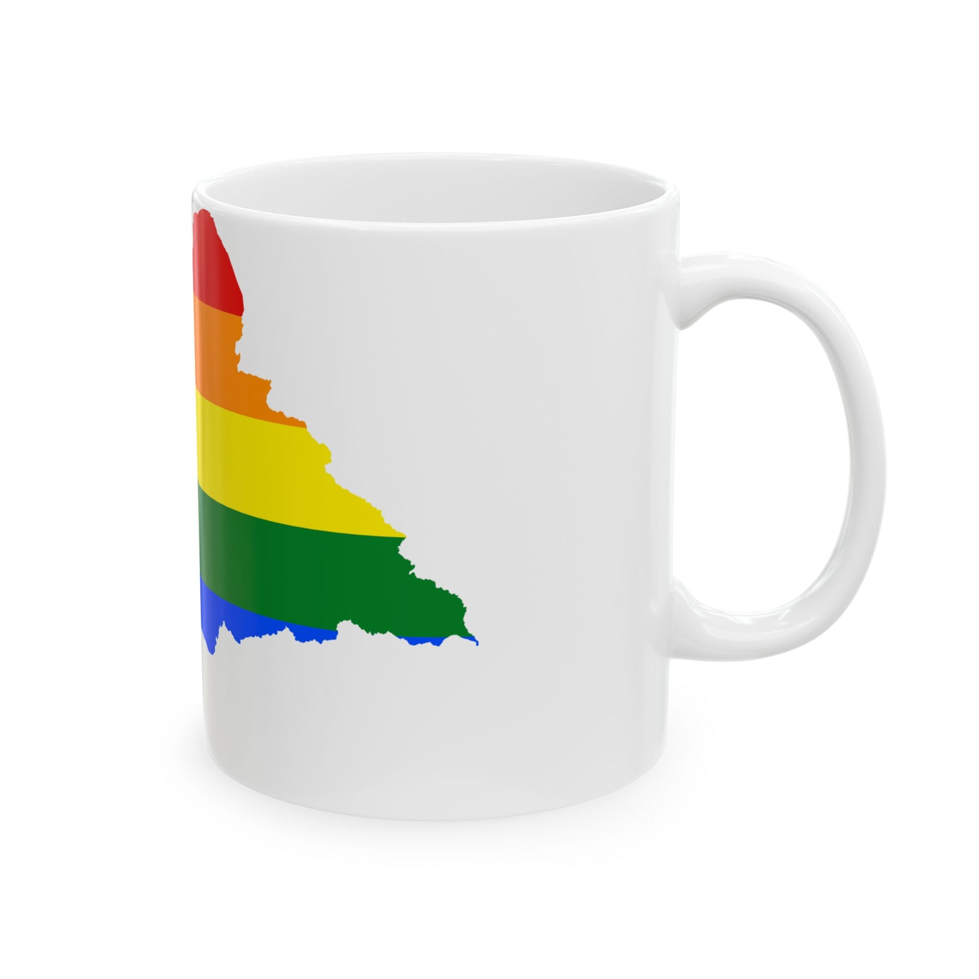 LGBT flag map of the Central African Republic (Central African Republic) White Coffee Mug-Go Mug Yourself