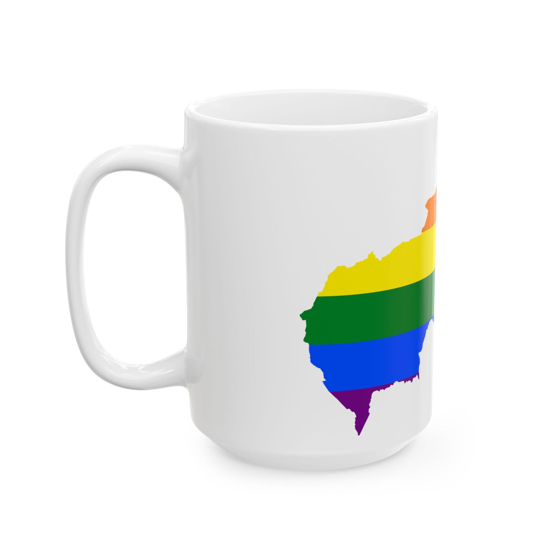 LGBT flag map of the Central African Republic (Central African Republic) White Coffee Mug-Go Mug Yourself