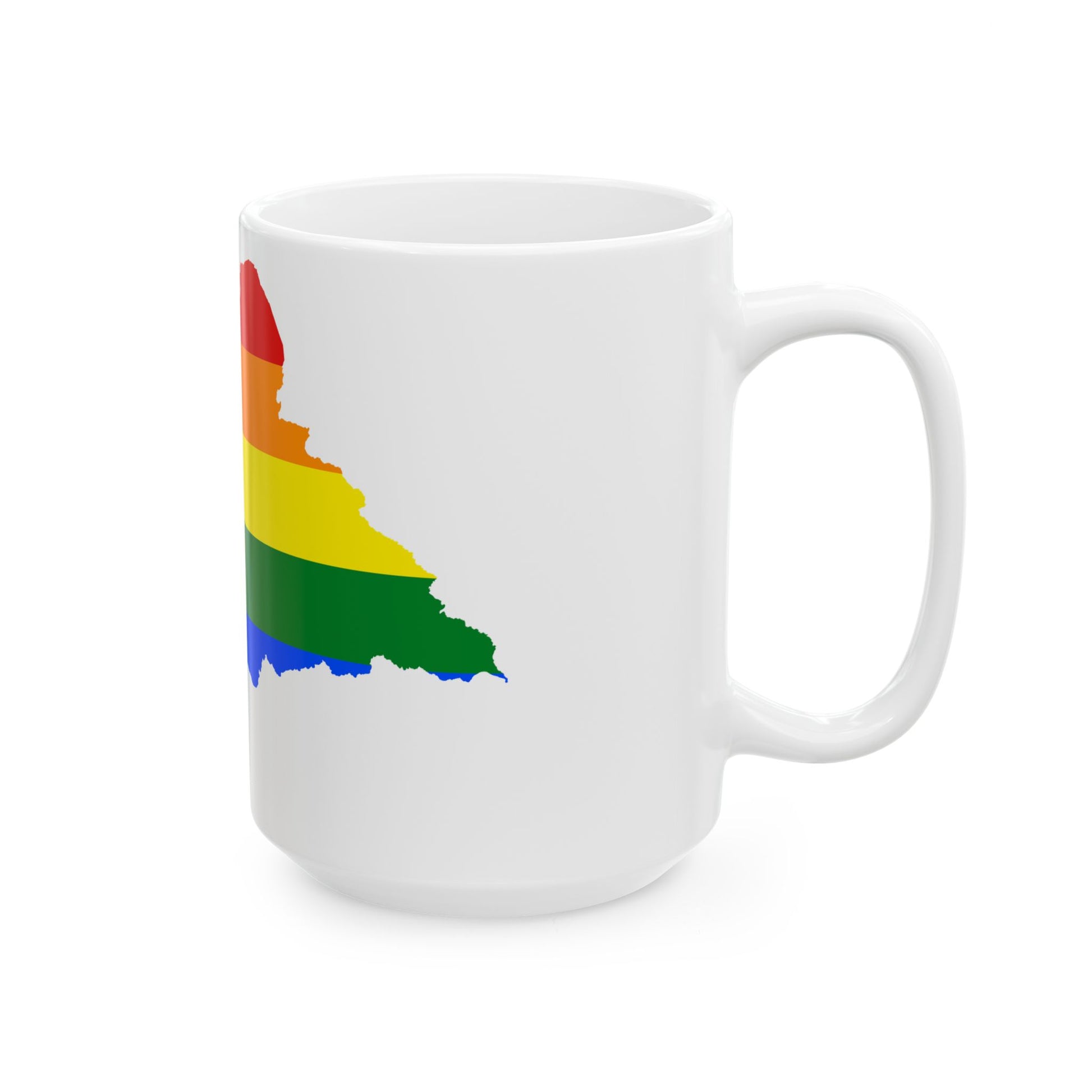 LGBT flag map of the Central African Republic (Central African Republic) White Coffee Mug-Go Mug Yourself