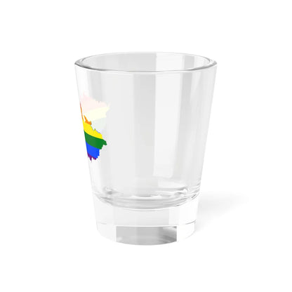 LGBT flag map of the Czech Republic (Czech Republic) Shot Glass 1.5oz - Go Mug Yourself