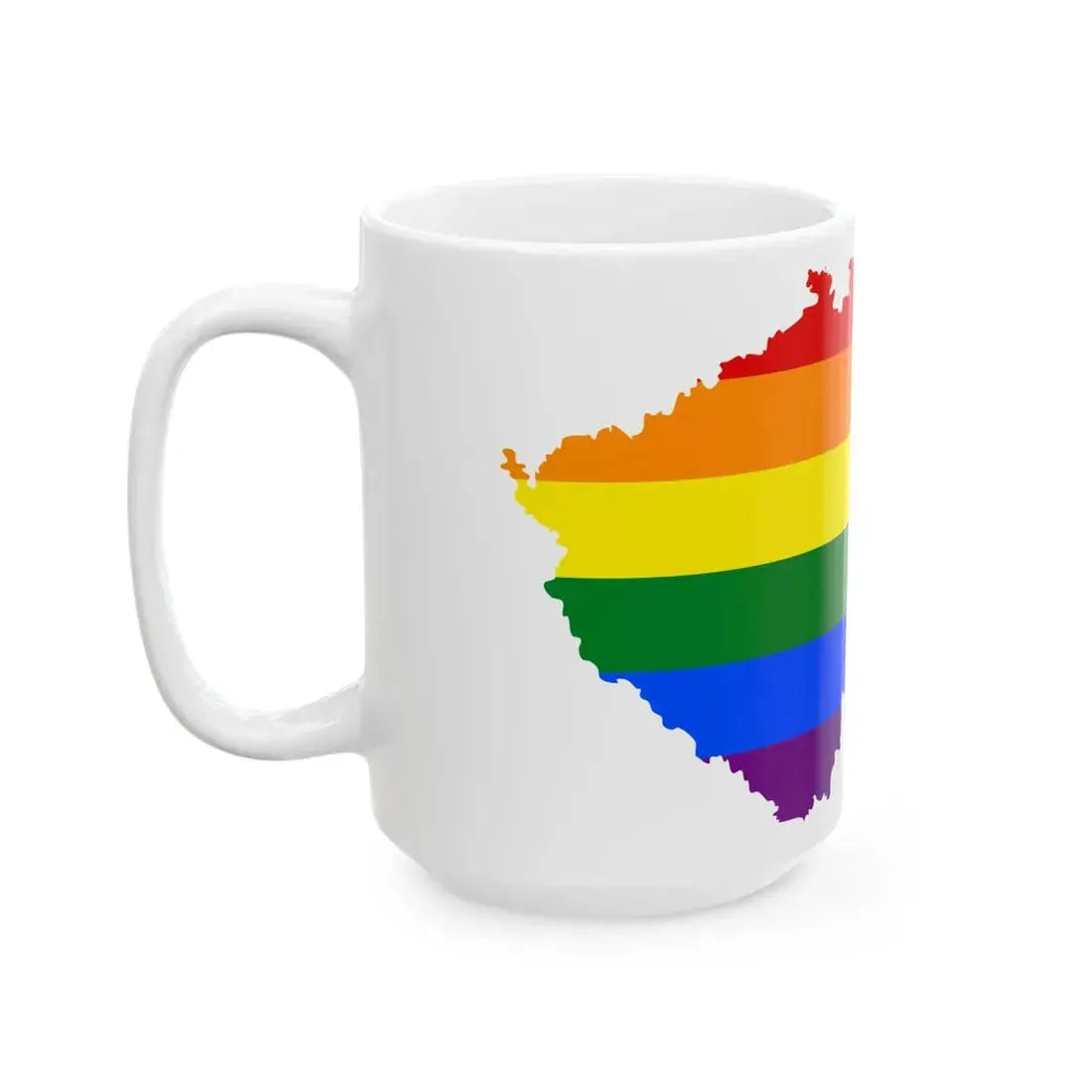 LGBT flag map of the Czech Republic (Czech Republic) White Coffee Mug - Go Mug Yourself