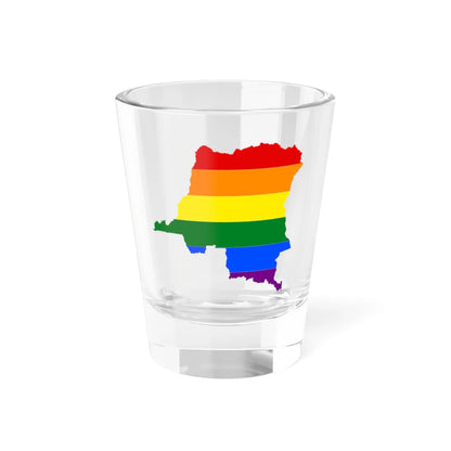 LGBT flag map of the Democratic Republic of the Congo (Congo) Shot Glass 1.5oz 1.5oz - Go Mug Yourself