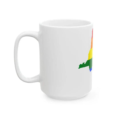 LGBT flag map of the Democratic Republic of the Congo (Congo) White Coffee Mug - Go Mug Yourself
