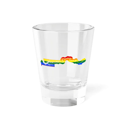 LGBT flag map of The Gambia (Gambia) Shot Glass 1.5oz 1.5oz - Go Mug Yourself