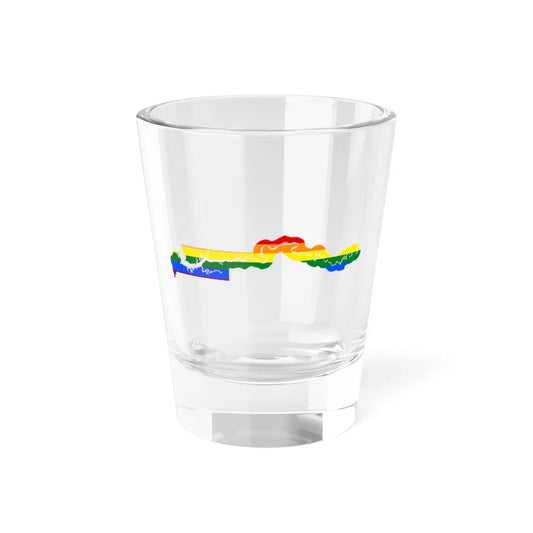 LGBT flag map of The Gambia (Gambia) Shot Glass 1.5oz 1.5oz - Go Mug Yourself
