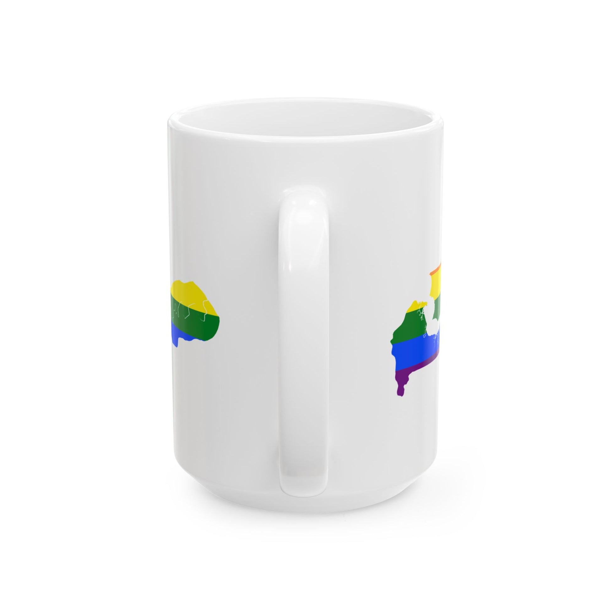 LGBT flag map of The Gambia (Gambia) White Coffee Mug-Go Mug Yourself