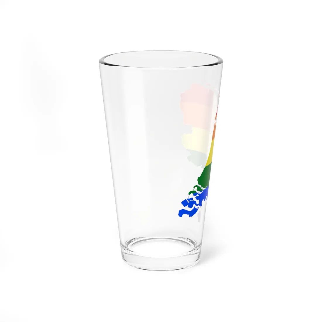 LGBT flag map of the Netherlands (Netherlands) Pint Glass 16oz - Go Mug Yourself