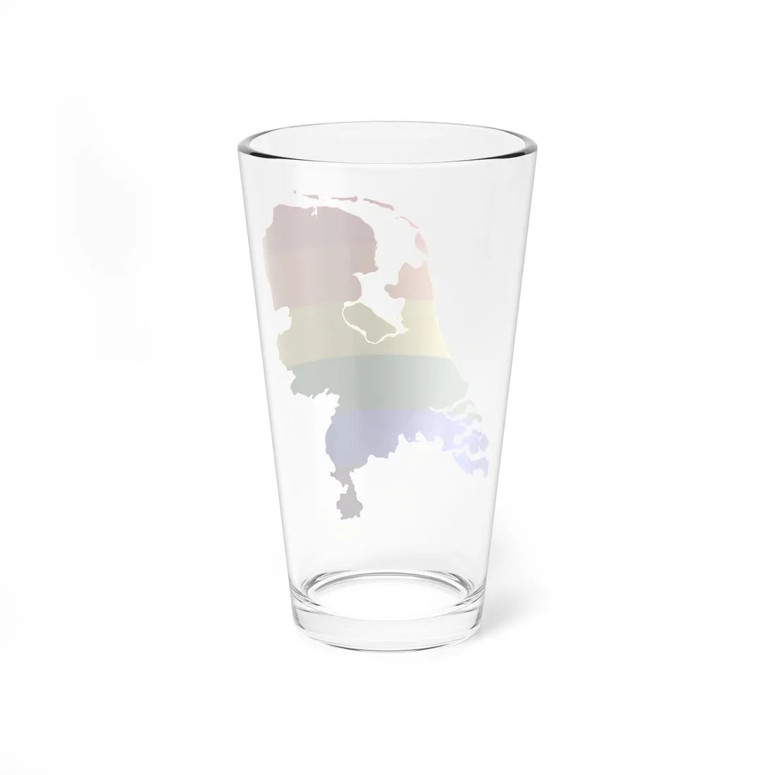 LGBT flag map of the Netherlands (Netherlands) Pint Glass 16oz - Go Mug Yourself