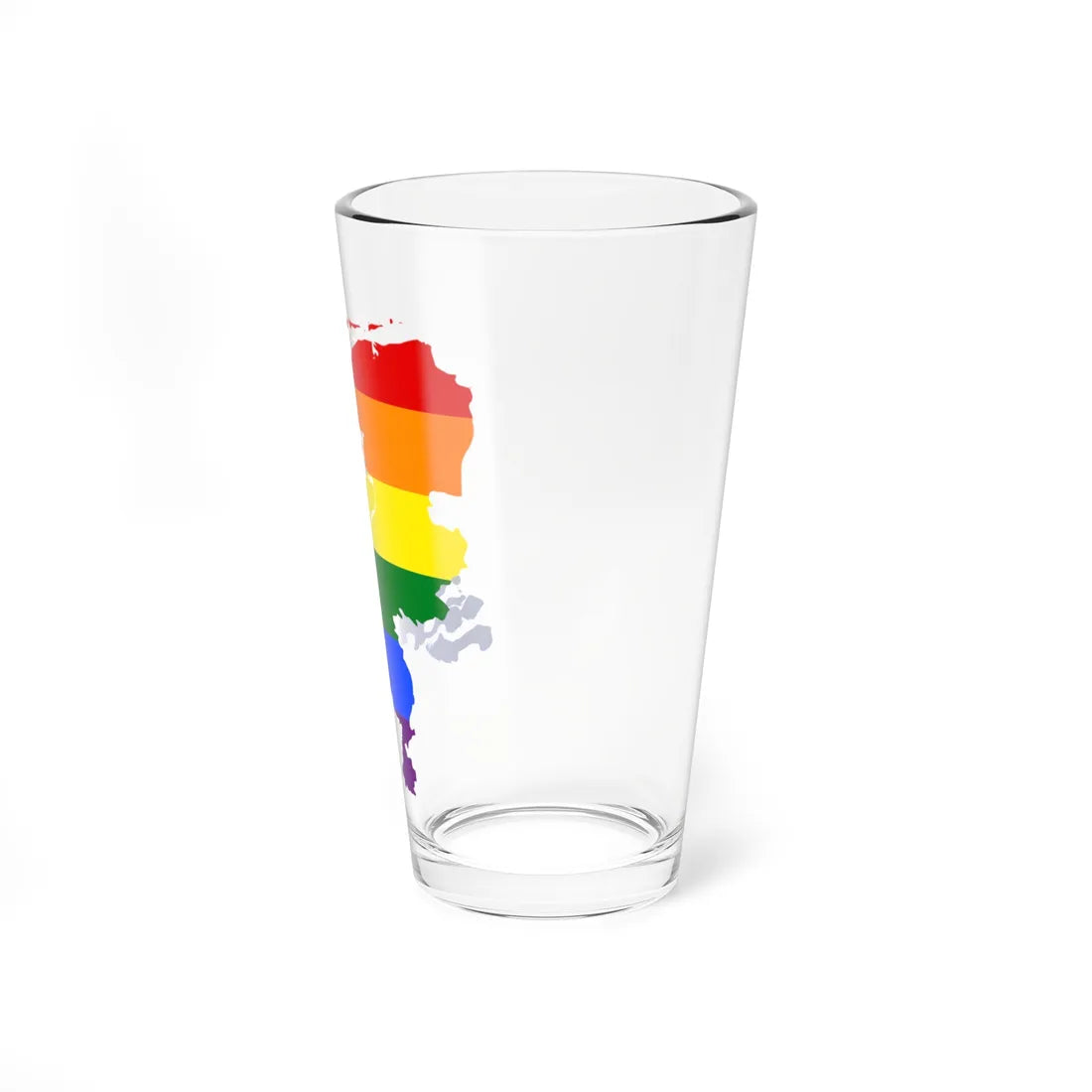 LGBT flag map of the Netherlands (Netherlands) Pint Glass 16oz - Go Mug Yourself