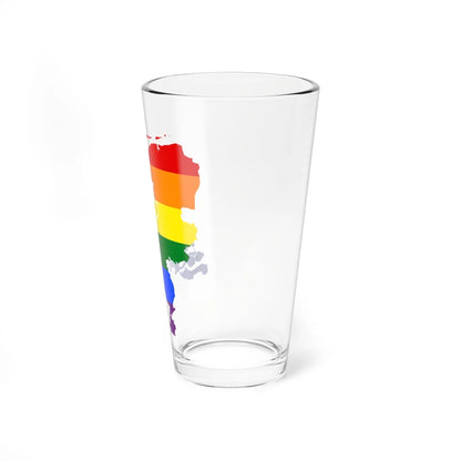 LGBT flag map of the Netherlands (Netherlands) Pint Glass 16oz - Go Mug Yourself