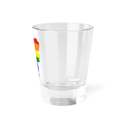 LGBT flag map of the Netherlands (Netherlands) Shot Glass 1.5oz - Go Mug Yourself