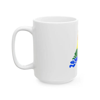 LGBT flag map of the Netherlands (Netherlands) White Coffee Mug - Go Mug Yourself