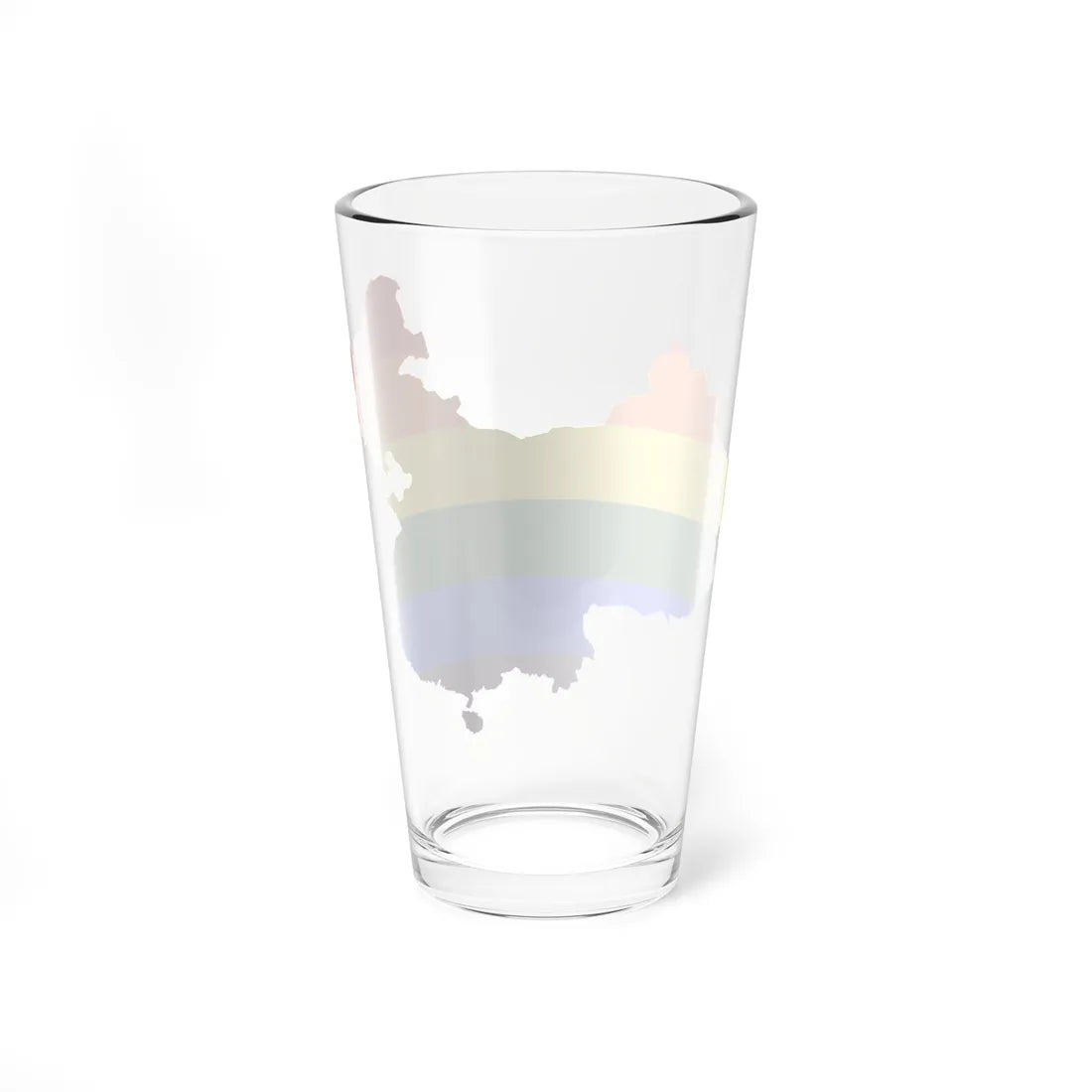 LGBT flag map of the Peoples Republic of China (China) Pint Glass 16oz - Go Mug Yourself