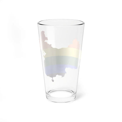 LGBT flag map of the Peoples Republic of China (China) Pint Glass 16oz - Go Mug Yourself