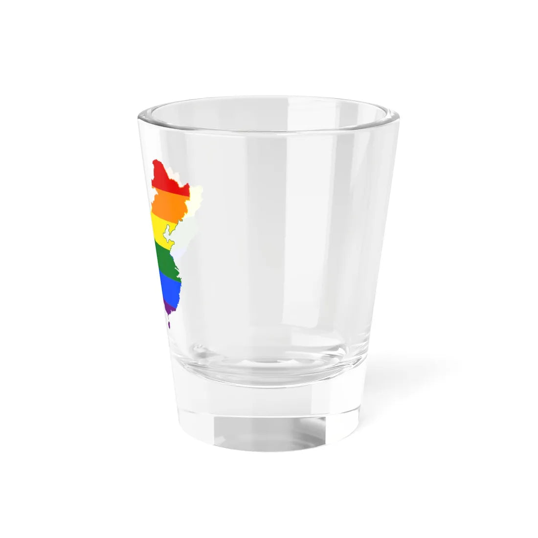 LGBT flag map of the Peoples Republic of China (China) Shot Glass 1.5oz - Go Mug Yourself