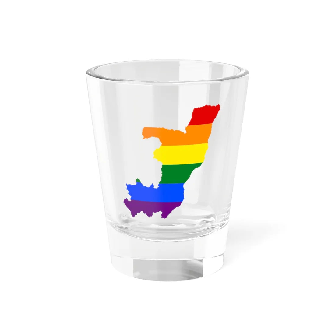 LGBT flag map of the Republic of the Congo (Congo) Shot Glass 1.5oz 1.5oz - Go Mug Yourself
