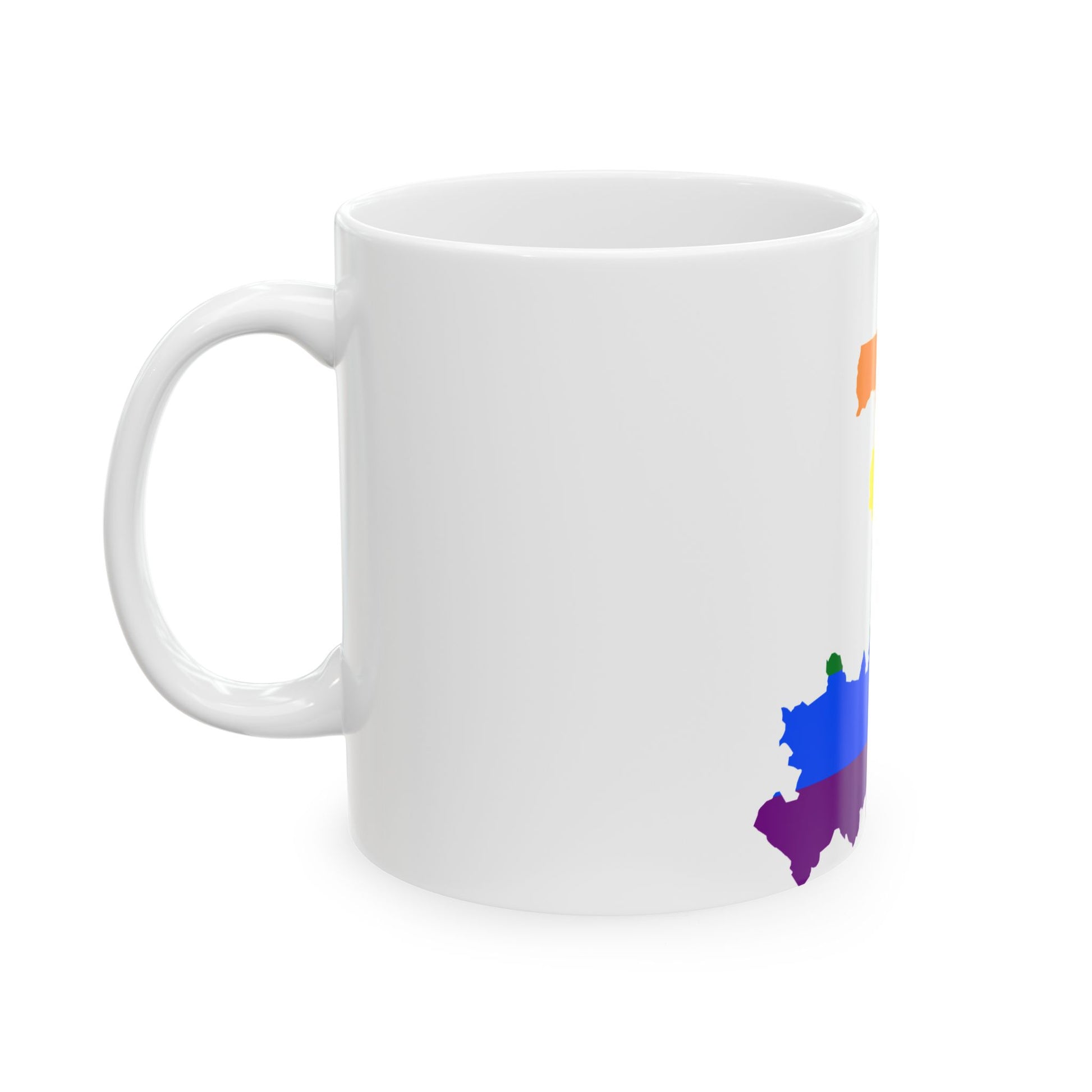 LGBT flag map of the Republic of the Congo (Congo) White Coffee Mug-Go Mug Yourself