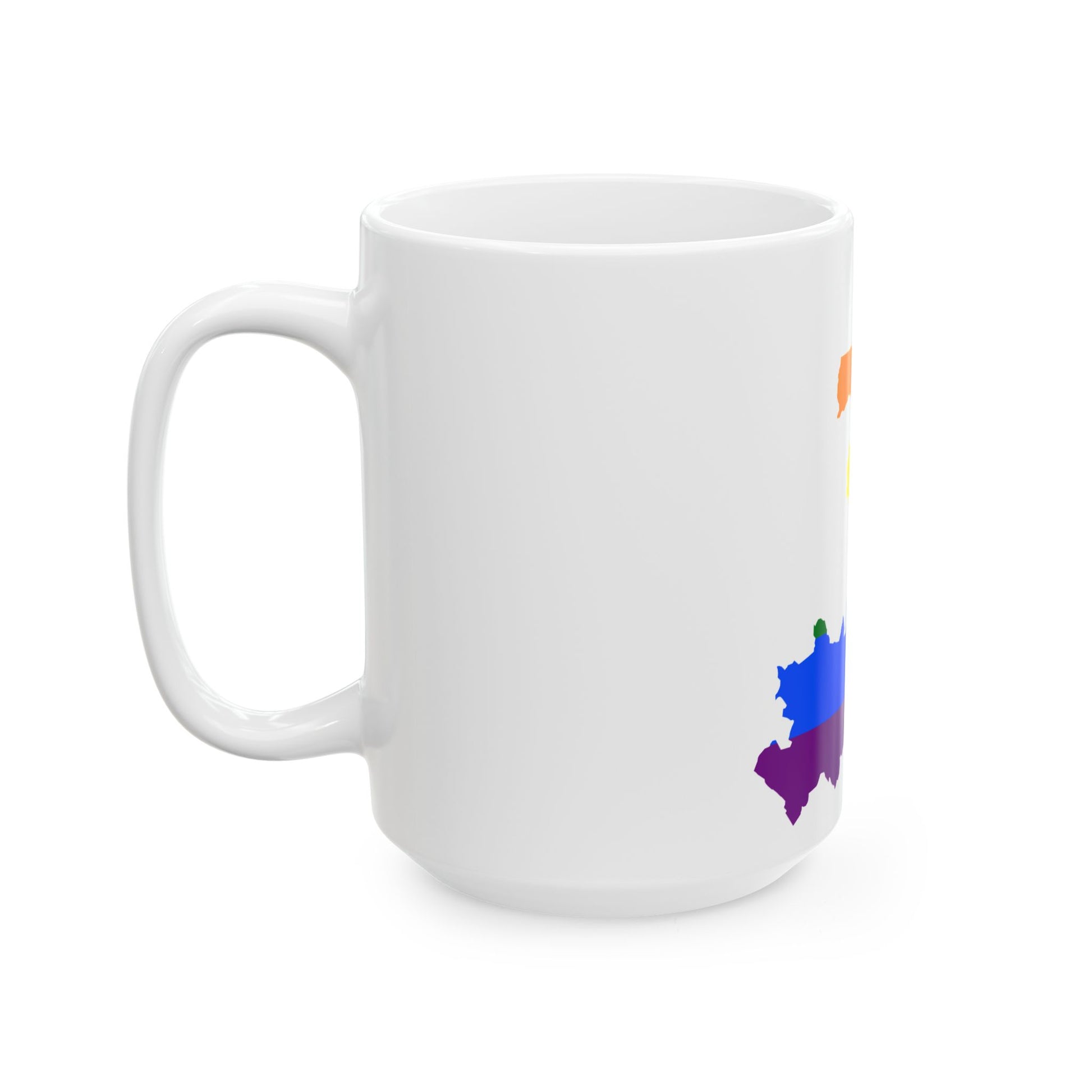 LGBT flag map of the Republic of the Congo (Congo) White Coffee Mug-Go Mug Yourself
