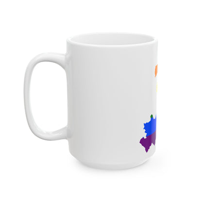 LGBT flag map of the Republic of the Congo (Congo) White Coffee Mug-Go Mug Yourself