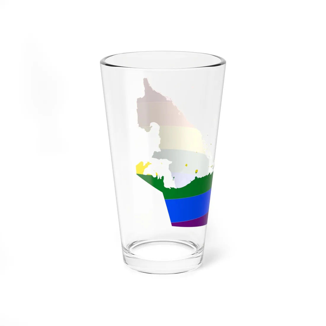 LGBT flag map of the United Arab Emirates (United Arab Emirates) Pint Glass 16oz - Go Mug Yourself