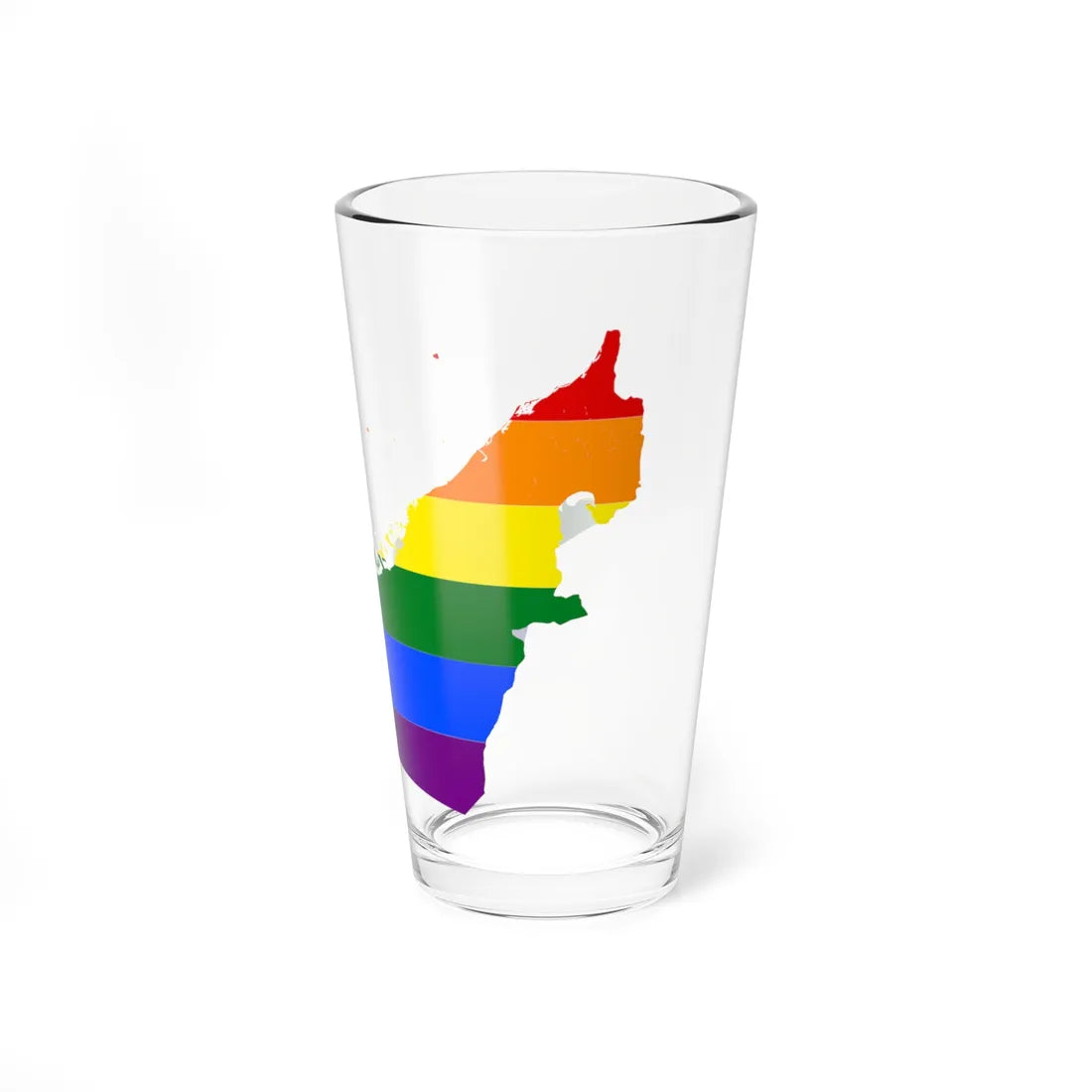 LGBT flag map of the United Arab Emirates (United Arab Emirates) Pint Glass 16oz - Go Mug Yourself