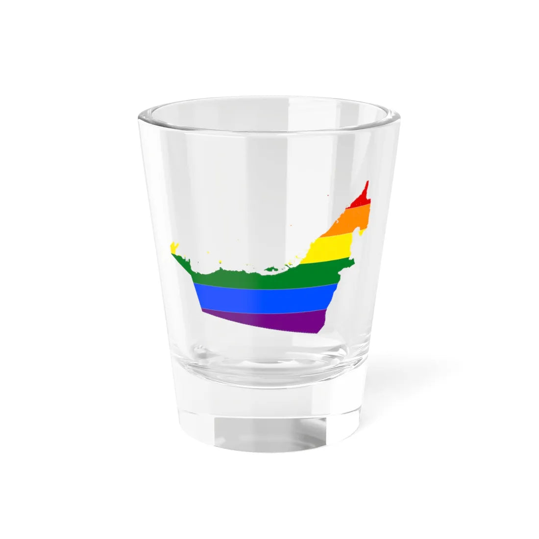 LGBT flag map of the United Arab Emirates (United Arab Emirates) Shot Glass 1.5oz 1.5oz - Go Mug Yourself