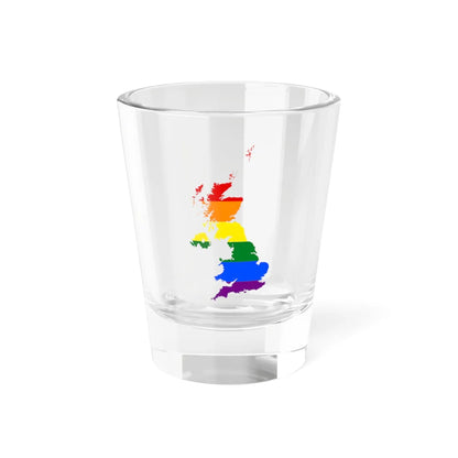 LGBT flag map of the United Kingdom (United Kingdom) Shot Glass 1.5oz 1.5oz - Go Mug Yourself