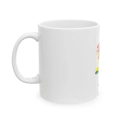LGBT flag map of the United Kingdom (United Kingdom) White Coffee Mug - Go Mug Yourself