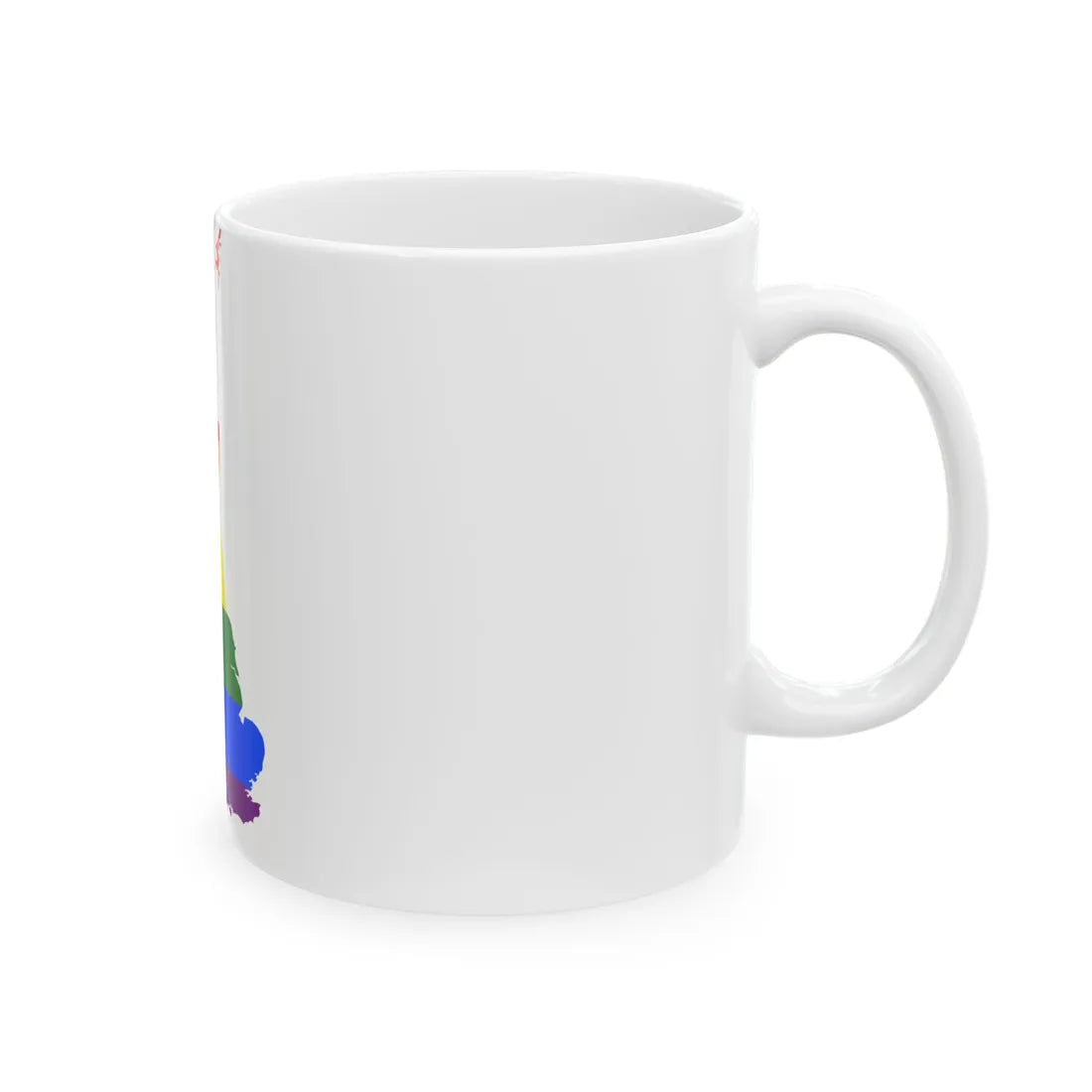 LGBT flag map of the United Kingdom (United Kingdom) White Coffee Mug - Go Mug Yourself